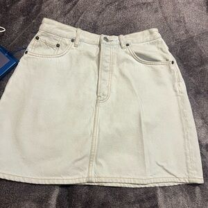 Acne Cream Mini Skirt